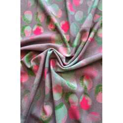 Viskóza tisk - pastel růžová, prémiová kvalita