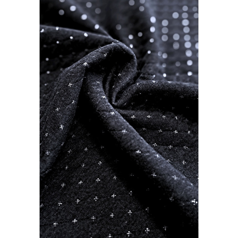 Šatovka žakár  - antracit s lurexem