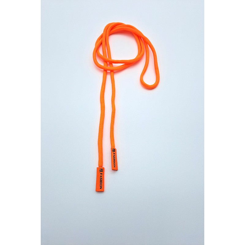 Designová luxusní kulatá šňůra neon oranžová 135