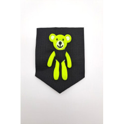 Nášivka, kapsička medvídek neon žlutozelená