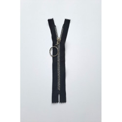 Krátký zip kapsový - středně hrubý, 16 cm, zuby 6 mm, plast kostička