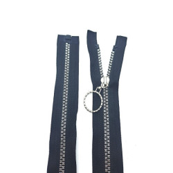 Zip dlouhý dělitelný - středně hrubý, 70 cm, zuby 6 mm, plast kostička