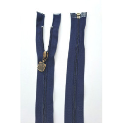 Dlouhý zip dělitelný - středně hrubý 80  cm, zuby 6 mm spirála navy
