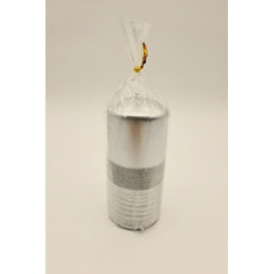 Svíčka dekorativní stříbrná 130