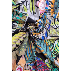 Viskóza tisk - tropy, prémiová kvalita