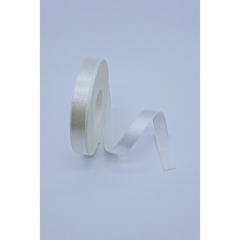Saténová stuha - 12 mm, bílá