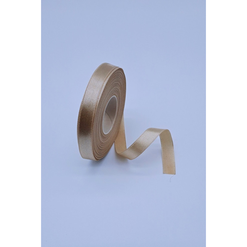 Saténová stuha - 12 mm, béžová