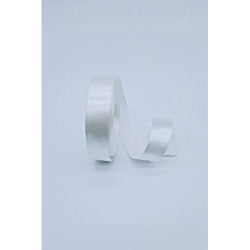 Saténová stuha - 25 mm, bílá