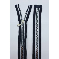 Dlouhý zip dělitelný - středně hrubý 70 cm, zuby 6 mm proužek