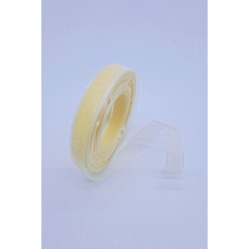 Šifonová stuha - 12 mm, vanilková