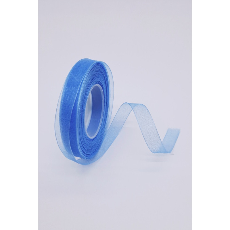 Šifonová stuha - 12 mm, modrá