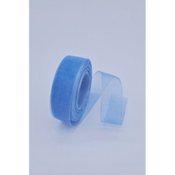 Šifonová stuha - 25 mm, modrá