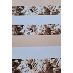Šatovka výplněk potisk -  pruhy béžová/ecru