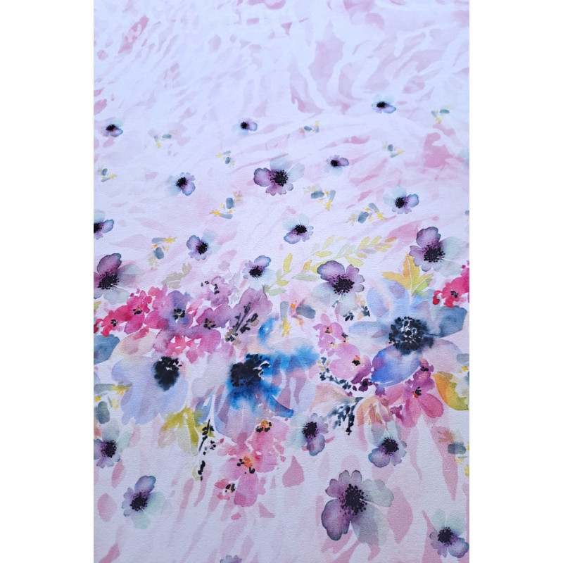 Viskóza tisk  - letní raport max 120 cm, panel