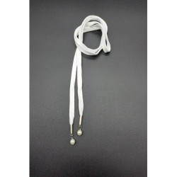 Designová šňůra bílá s perličkami 125