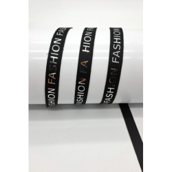 Lampas černá s fólií, stříbro FASHION 17