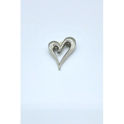 Ozdobný špendlík SRDÍČKO, stříbrná