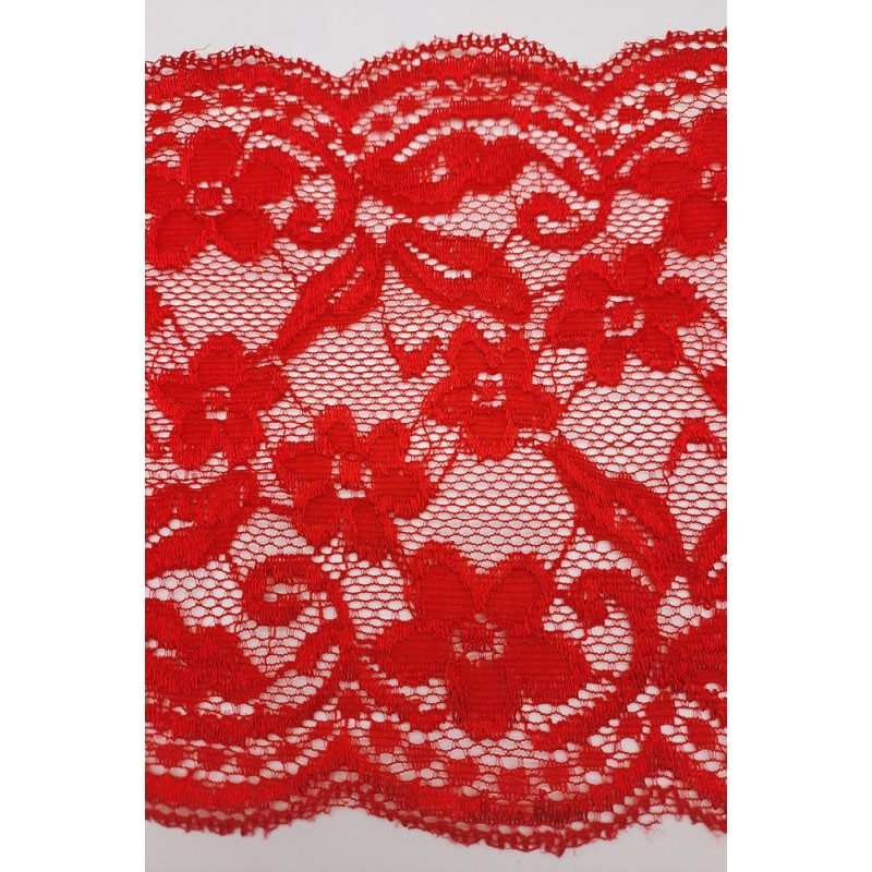 Elastická krajka - běhoun 160, červená