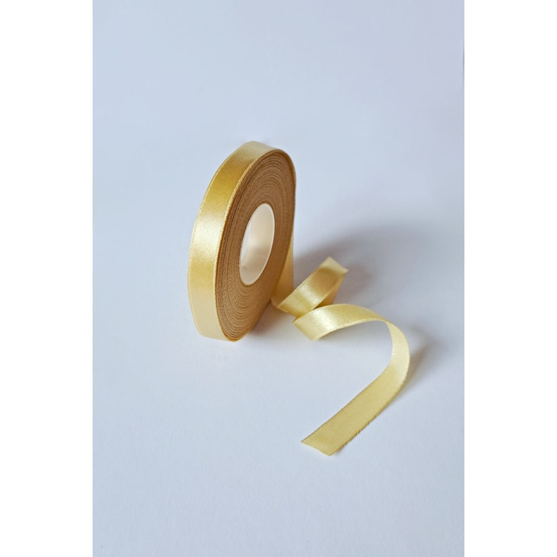 Saténová stuha - 12 mm, zlatožlutá