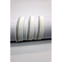 Porta s lurexem 3*120, ecru/stříbro