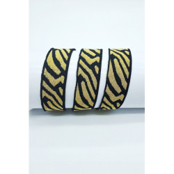 Porta s lurexem 4*120, černá/zlato, tygr