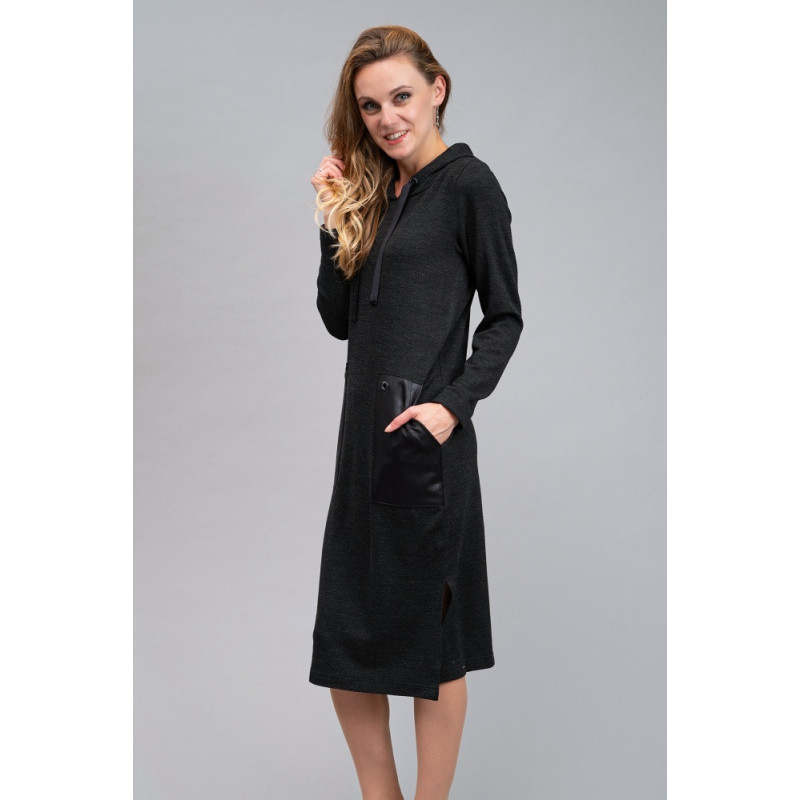 Dámské šaty Žofie s dl. rukávem a kapucí