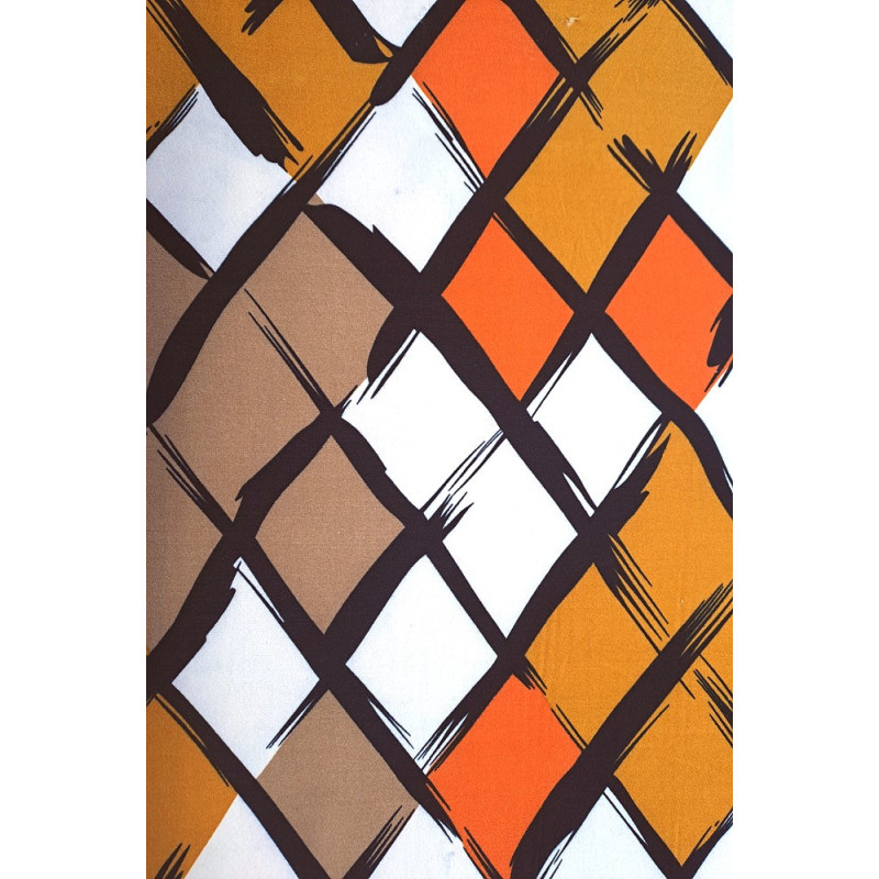 Úplet Kimo s potiskem, karí káro