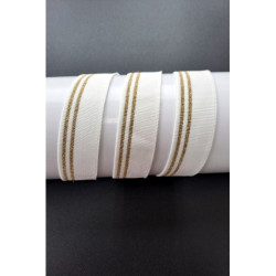 Porta s lurexem  4*125, smetanová/zlato