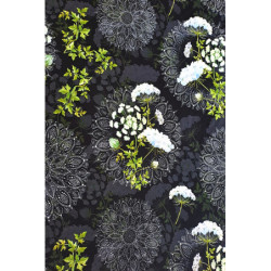 Viskóza tisk - mandaly, zelená, prémiová kvalita