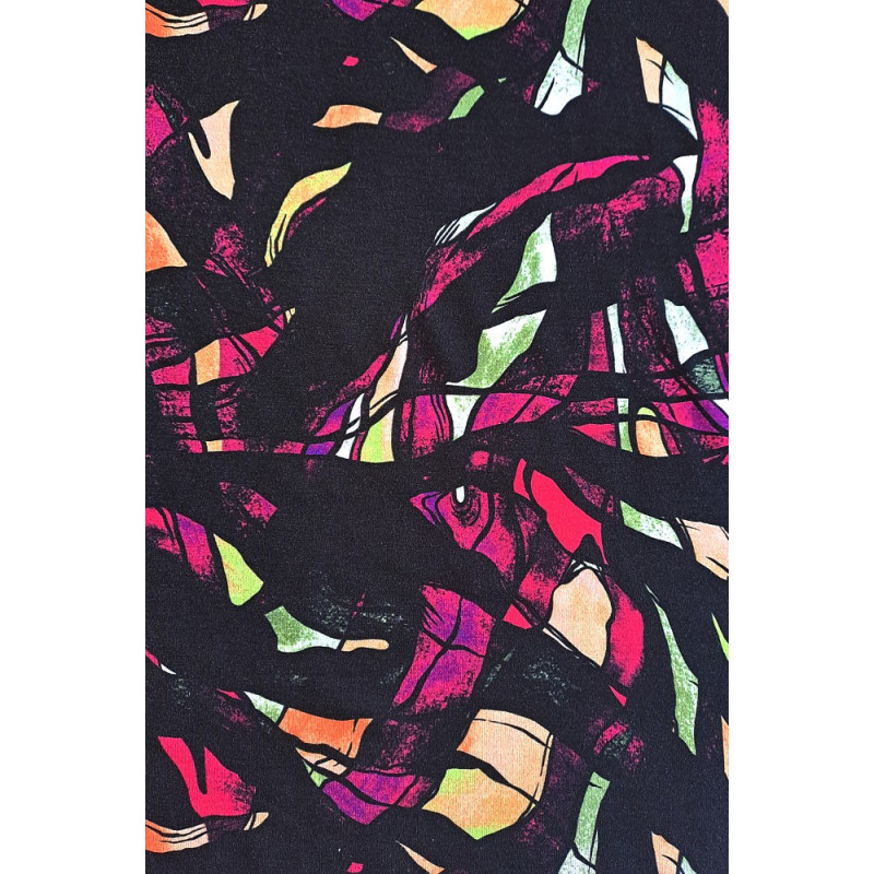 Viskóza tisk - abstraktní, fialová, prémiová kvalita