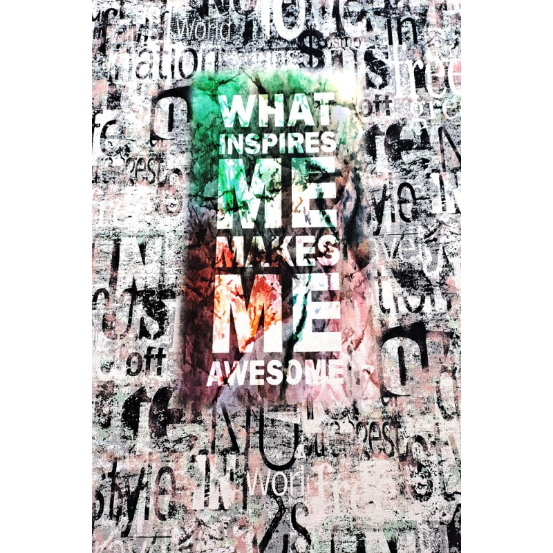 Viskóza tisk  - WHAT, panel 57x79