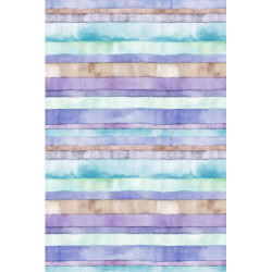 Viskóza tisk - proužky modrá, prémiová kvalita