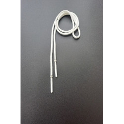 Designová šňůra bílá s ozdobnou koncovkou 145