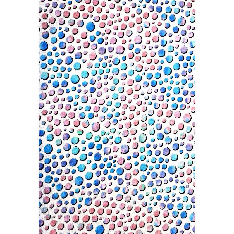Viskóza tisk - pastelové puntíky, prémiová kvalita
