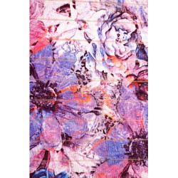 Efektní potisk květiny na proužcích