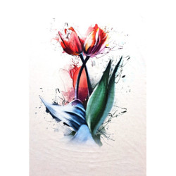 Viskóza tisk - tulipány, panel 72x80 cm