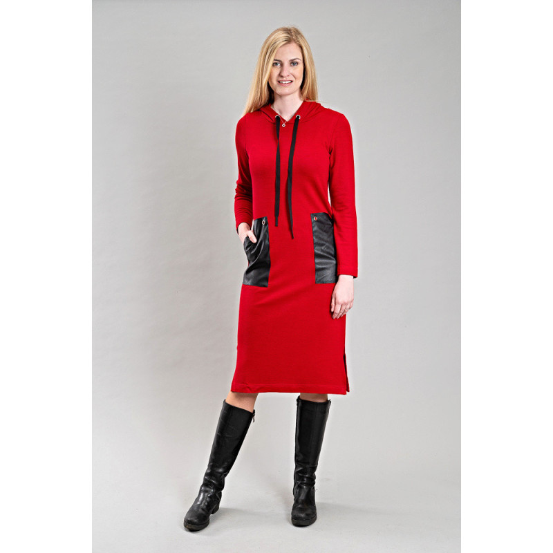 Dámské šaty Žofie s dl. rukávem a kapucí