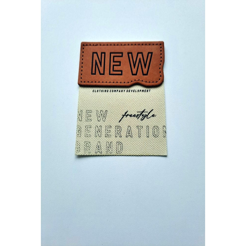 Nášivka, textil "NEW" hnědá