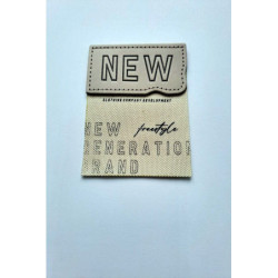Nášivka, textil "NEW" béžová
