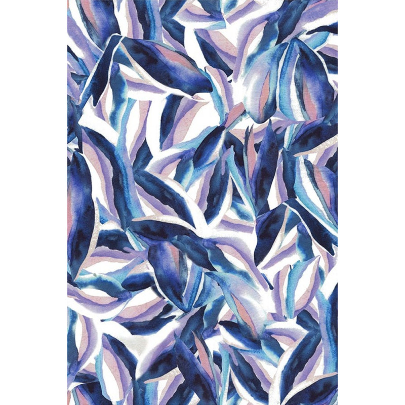 Viskóza tisk - lístky morá, prémiová kvalita