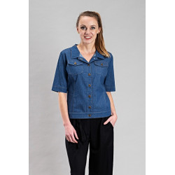 Dámská propínací bundička jeans