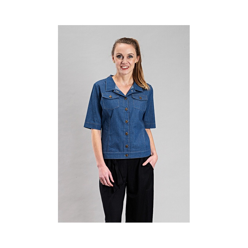 Dámská propínací bundička jeans