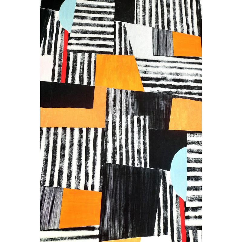 Viskóza tisk - geometrický, průběžný tisk