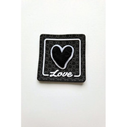 Nášivka, textil srdce LOVE