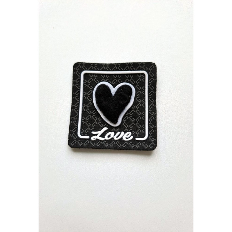 Nášivka, textil srdce LOVE