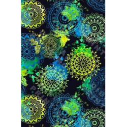 Viskóza tisk - mandaly 24, prémiová kvalita