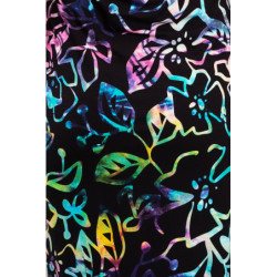 Viskóza tisk - černá na akvarelu, prémiová kvalita