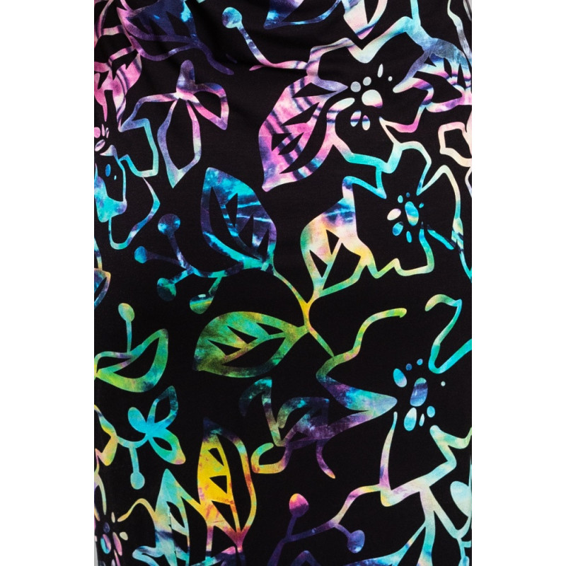 Viskóza tisk - černá na akvarelu, prémiová kvalita