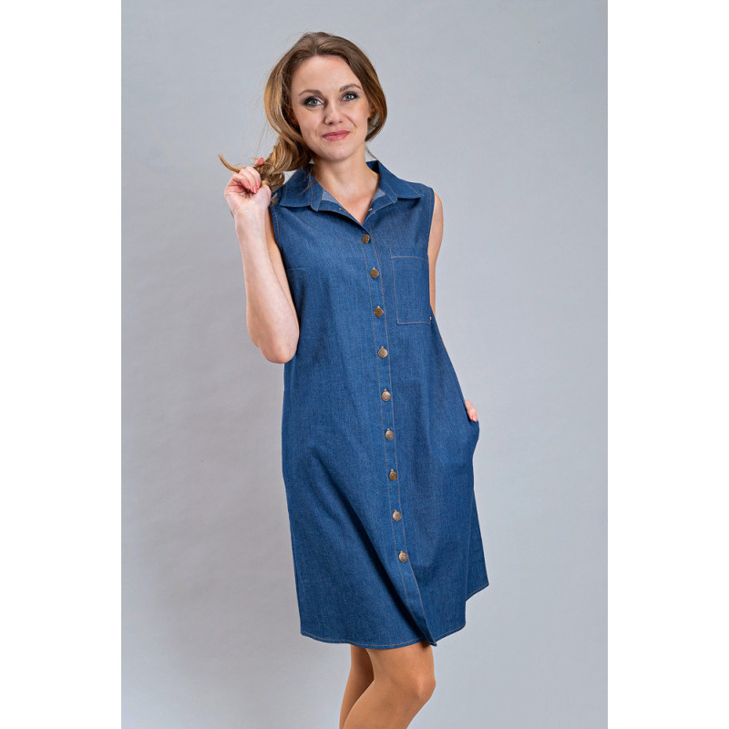 Dámské propínací šaty Martina, jeans