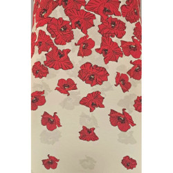 Viskóza tisk - máky, raport, panel 75x170